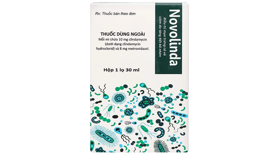 Dung dịch Novolinda điều trị bệnh trứng cá, viêm nang lông, nhiễm khuẩn da chai 30ml - 2
