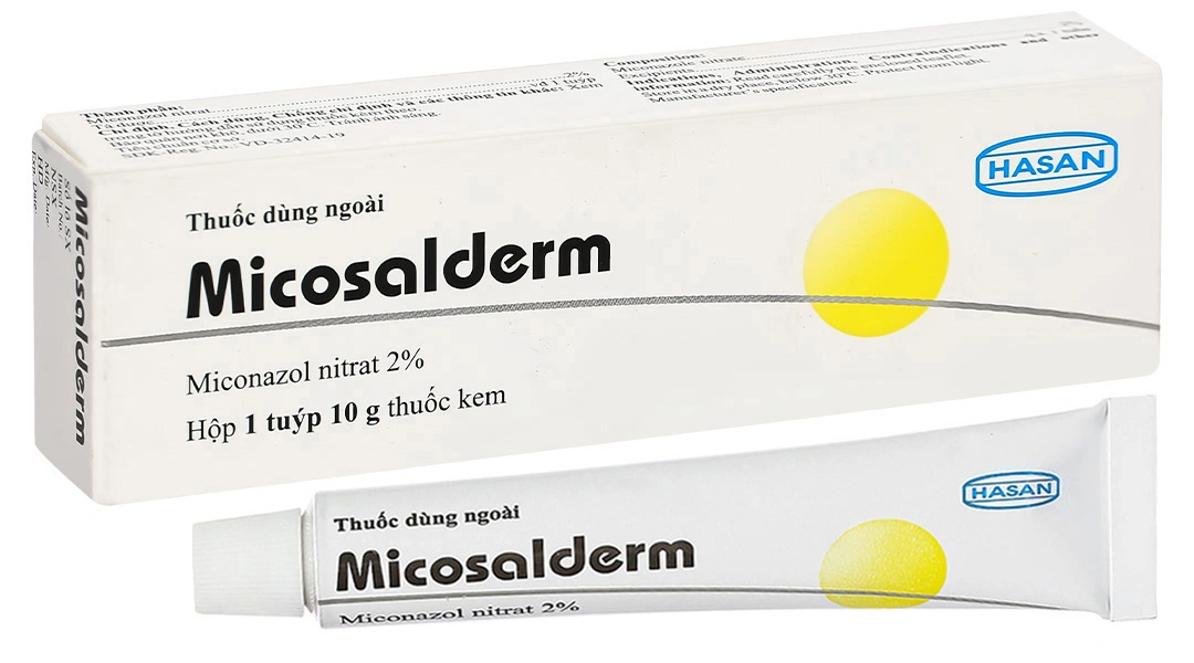 Kem bôi da Micosalderm 2% trị các bệnh da liễu do nhiễm nấm tuýp 10g - 