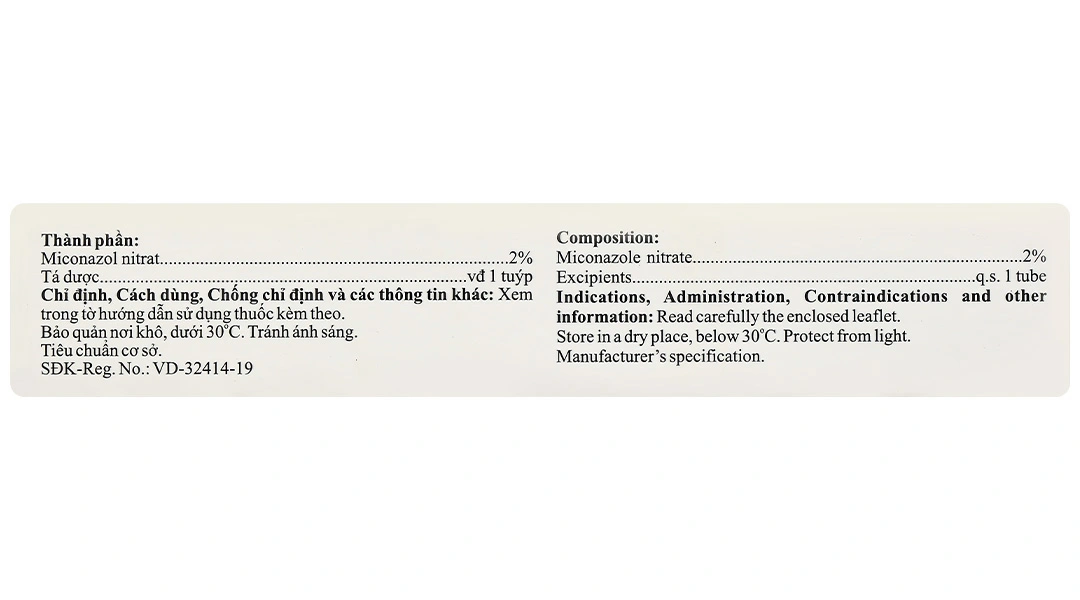 Kem bôi da Micosalderm 2% trị các bệnh da liễu do nhiễm nấm tuýp 10g - 3