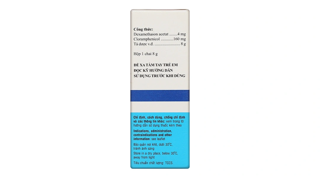 Kem bôi da Dexamethasone/Chloramphenicol 8g điều trị viêm da tiếp xúc chai 8g - 3