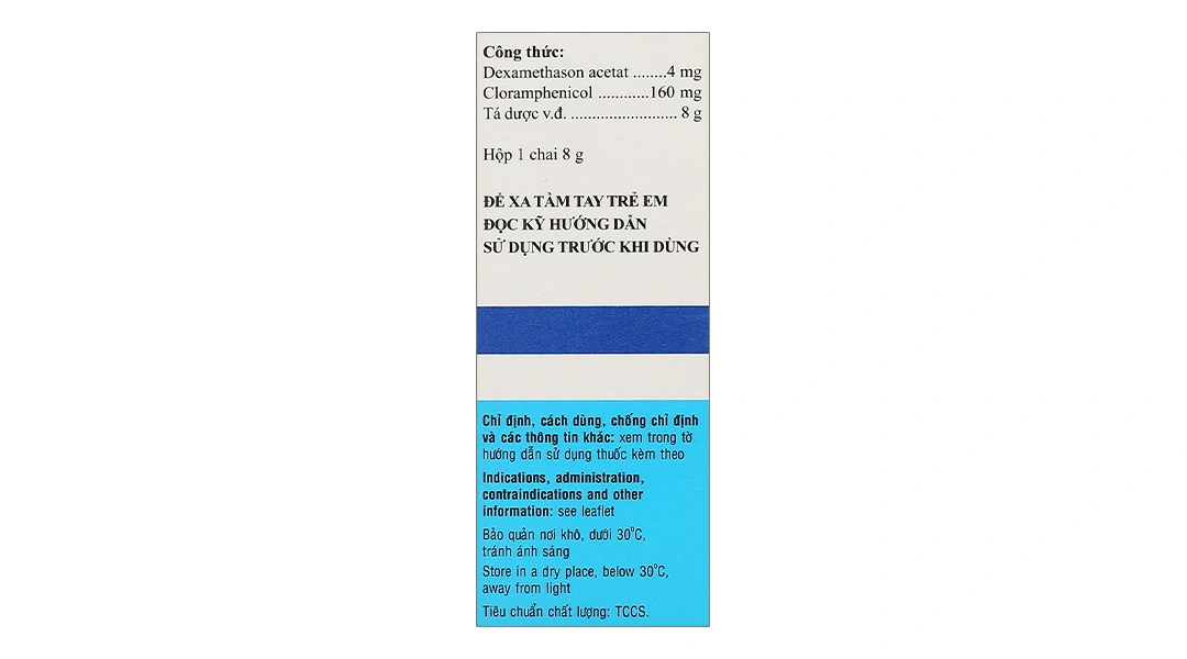 Kem bôi da Dexamethasone/Chloramphenicol 8g điều trị viêm da tiếp xúc chai 8g - 5