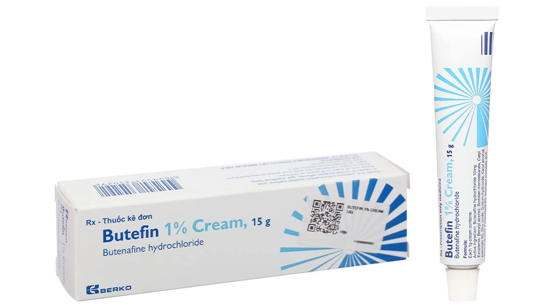 Butefin 1% Cream điều trị lang ben, nấm tuýp 15g - 