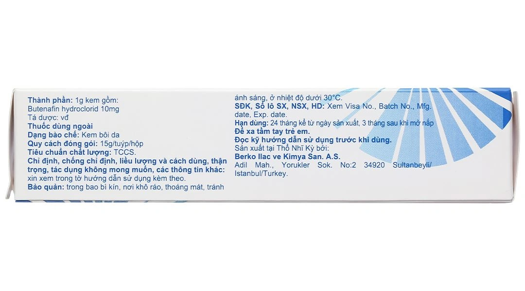 Butefin 1% Cream điều trị lang ben, nấm tuýp 15g - 3