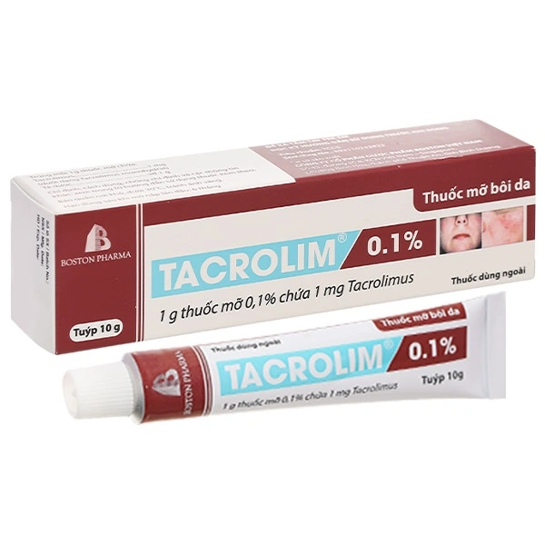 Thuốc mỡ bôi da TACROLIM 0.1% trị viêm da cơ địa