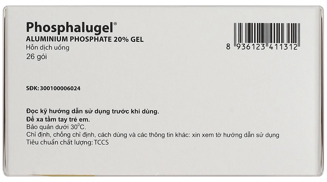 Hỗn dịch uống Phosphalugel 20% giảm độ axit của dạ dày (26 gói x 20g) - 4