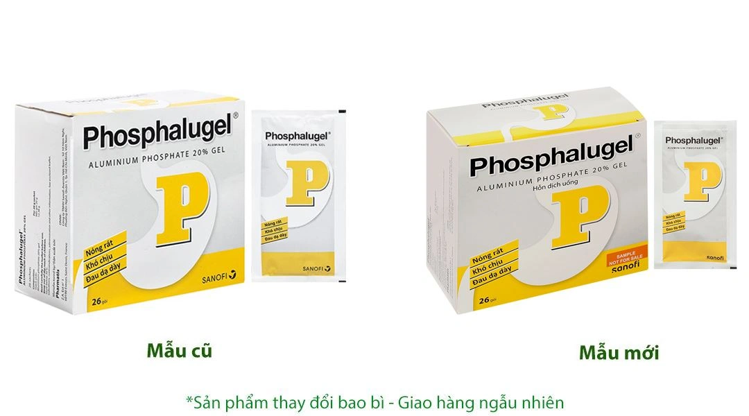 Hỗn dịch uống Phosphalugel 20% giảm độ axit của dạ dày (26 gói x 20g) - 