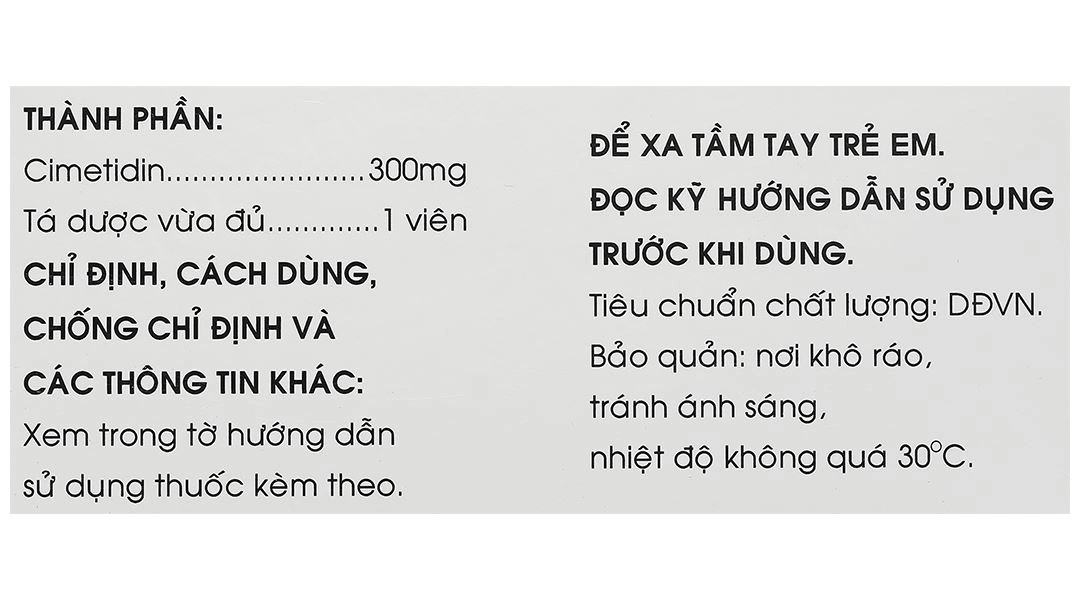 Cimetidine MKP 300 điều trị loét dạ dày, tá tràng (10 vỉ x 10 viên) - 7