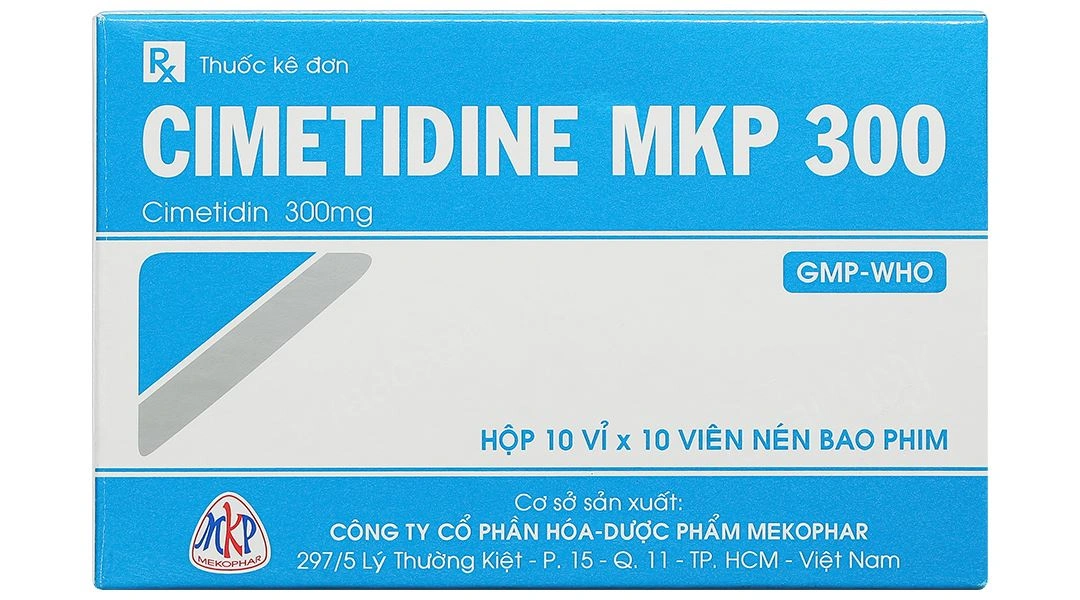 Cimetidine MKP 300 điều trị loét dạ dày, tá tràng (10 vỉ x 10 viên) - 1