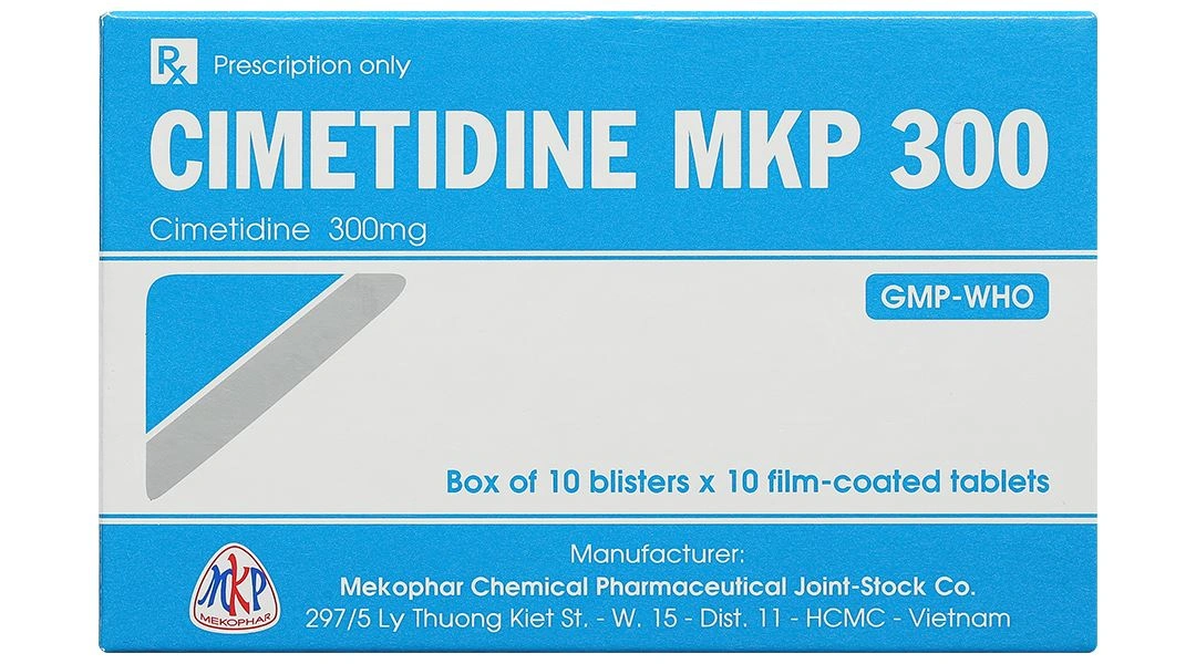Cimetidine MKP 300 điều trị loét dạ dày, tá tràng (10 vỉ x 10 viên) - 2