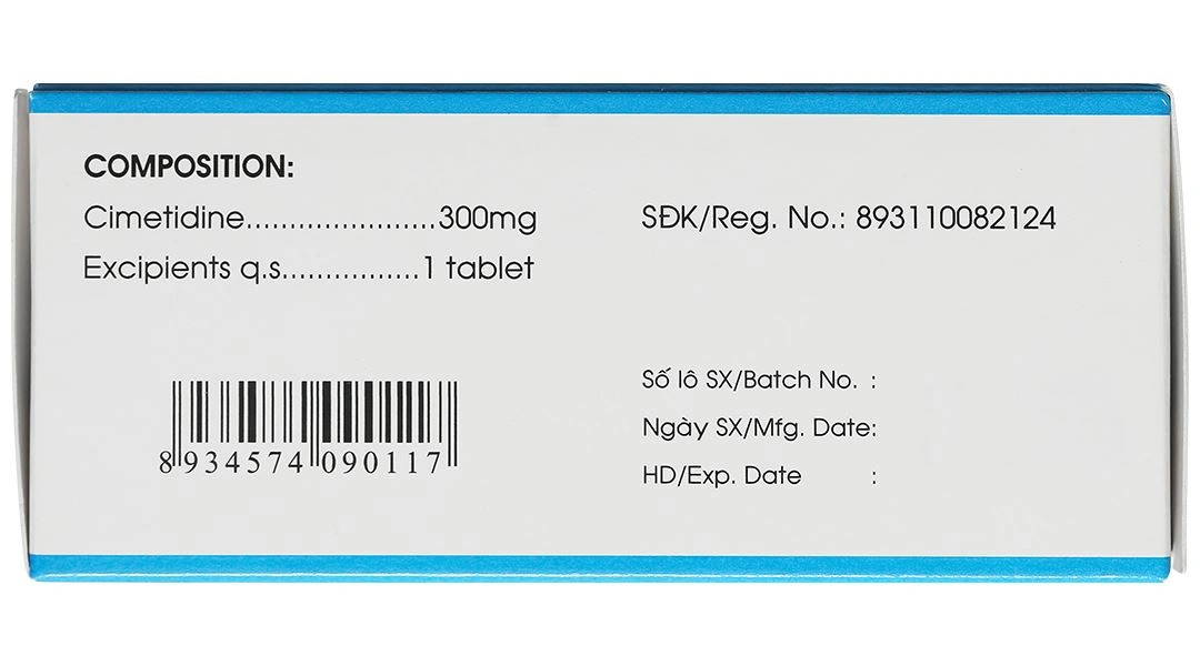 Cimetidine MKP 300 điều trị loét dạ dày, tá tràng (10 vỉ x 10 viên) - 4