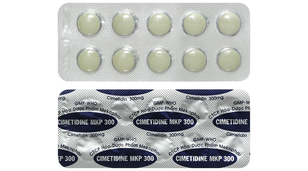 Cimetidine MKP 300 điều trị loét dạ dày, tá tràng (10 vỉ x 10 viên) - 6
