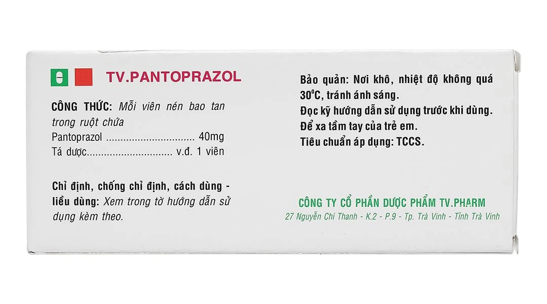 TV. Pantoprazol 40mg điều trị loét dạ dày, tá tràng (3 vỉ x 10 viên) - 1