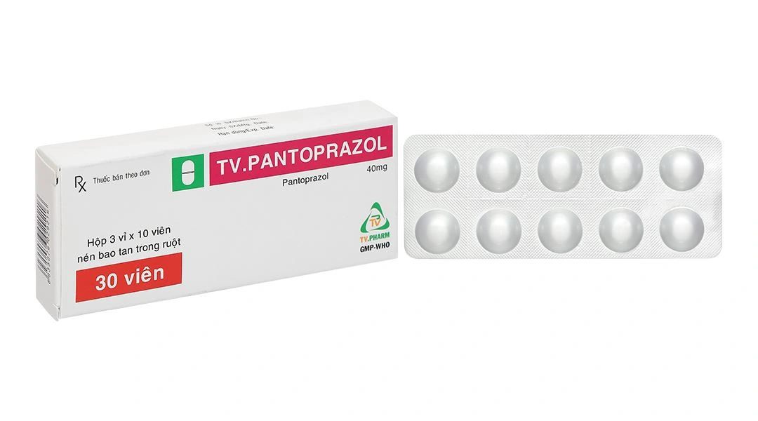 TV. Pantoprazol 40mg điều trị loét dạ dày, tá tràng (3 vỉ x 10 viên) - 