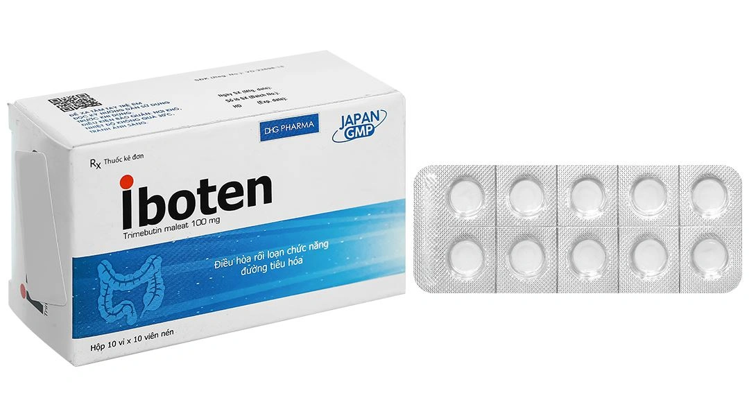 Iboten 100mg giảm đau do co thắt tiêu hóa (10 vỉ x 10 viên) - 