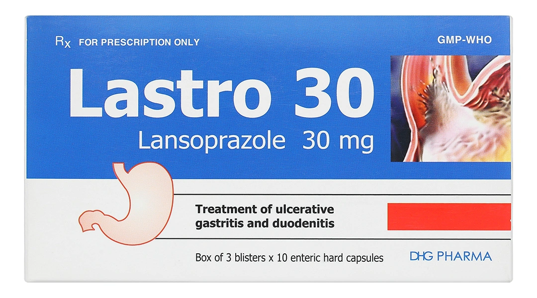Lastro 30 trị viêm loét dạ dày - tá tràng (3 vỉ x 10 viên) - 1