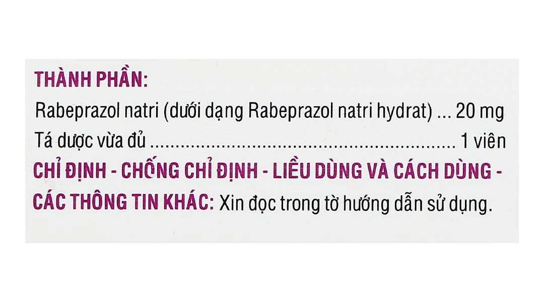 Raxium 20mg điều trị loét dạ dày, tá tràng (3 vỉ x 10 viên) - 4