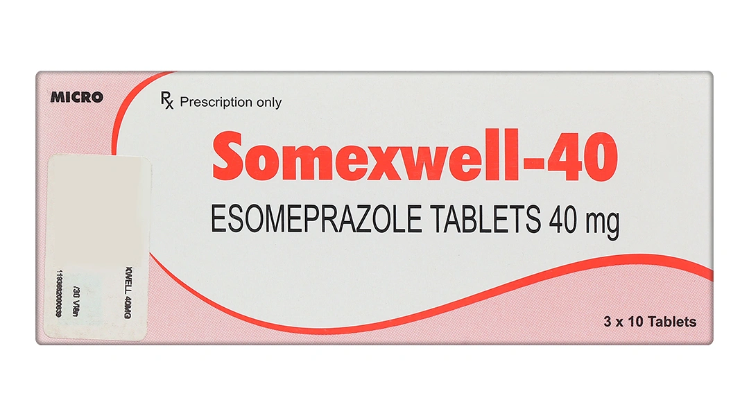 Somexwell-40 trị trào ngược dạ dày, thực quản (3 vỉ x 10 viên) - 1