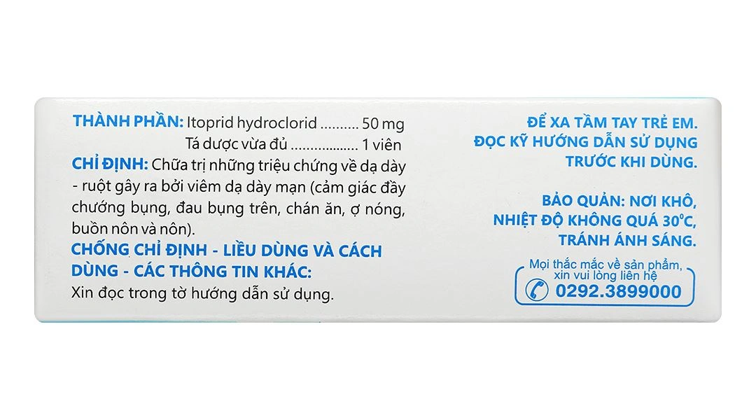 Eltium 50 trị triệu chứng viêm dạ dày mãn tính (5 vỉ x 10 viên) - 3