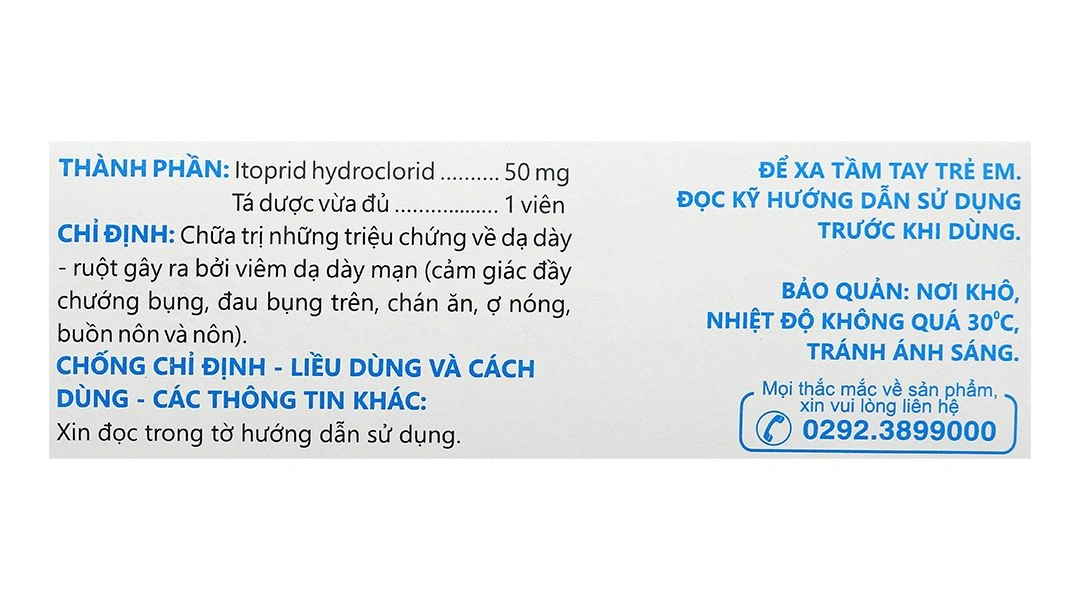 Eltium 50 trị triệu chứng viêm dạ dày mãn tính (5 vỉ x 10 viên) - 5