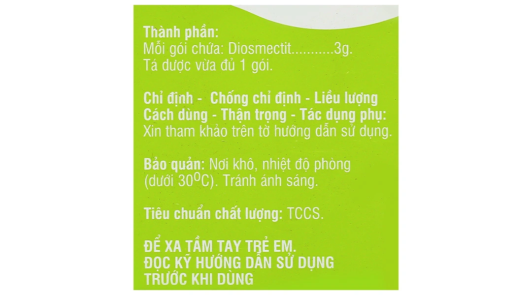 Thuốc bột Diosmectit Enlie 3g trị tiêu chảy cấp và mạn tính (30 gói x 3,8g) - 4