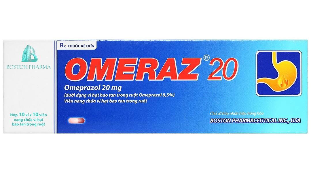 Omeraz 20 điều trị và dự phòng viêm loét, trào ngược dạ dày, thực quản (10 vỉ x 10 viên) - 1