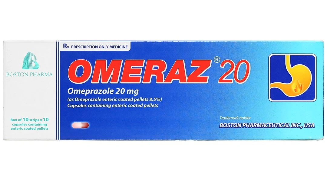 Omeraz 20 điều trị và dự phòng viêm loét, trào ngược dạ dày, thực quản (10 vỉ x 10 viên) - 2