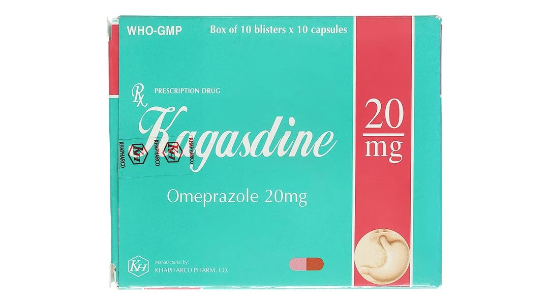 Kagasdine 20mg trị loét dạ dày, tá tràng (10 vỉ x 10 viên) - 1