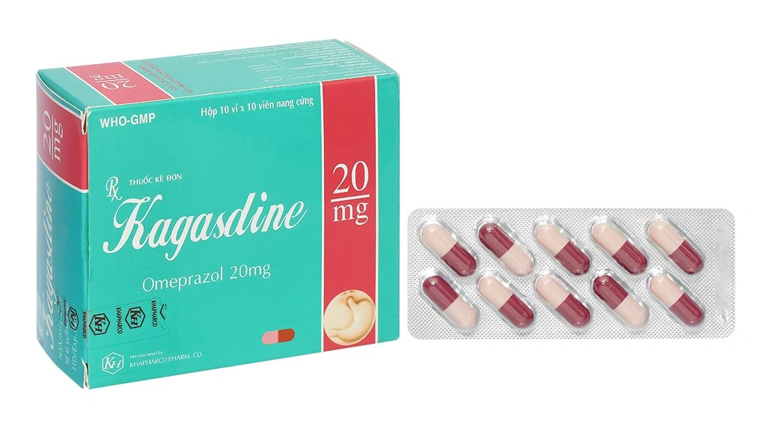 Kagasdine 20mg trị loét dạ dày, tá tràng (10 vỉ x 10 viên) - 