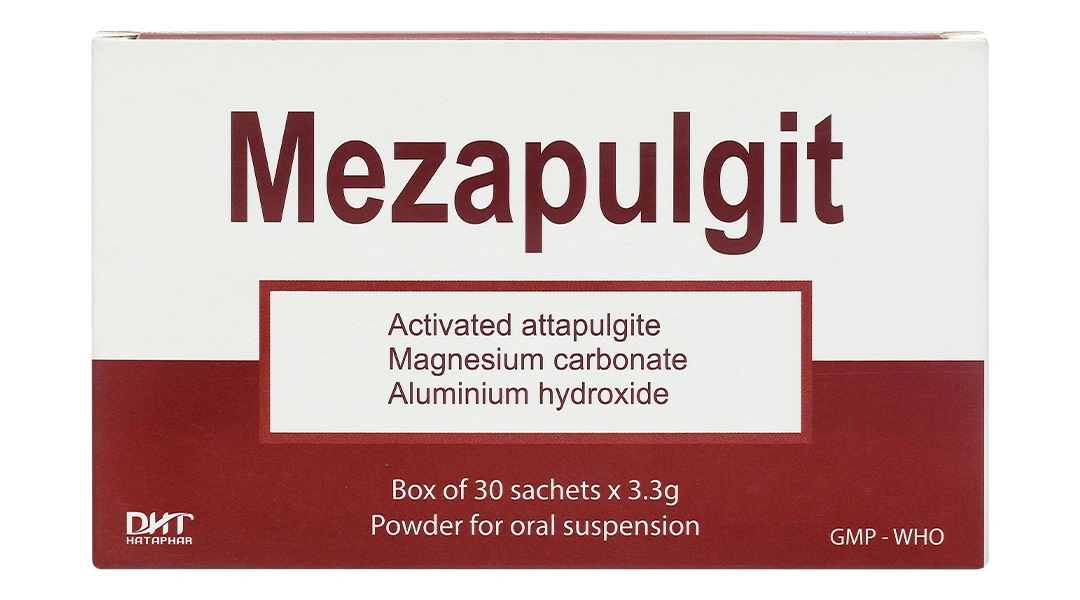 Thuốc bột Mezapulgit trị triệu chứng đau do bệnh thực quản - tá tràng (30 gói x 3.3g) - 1
