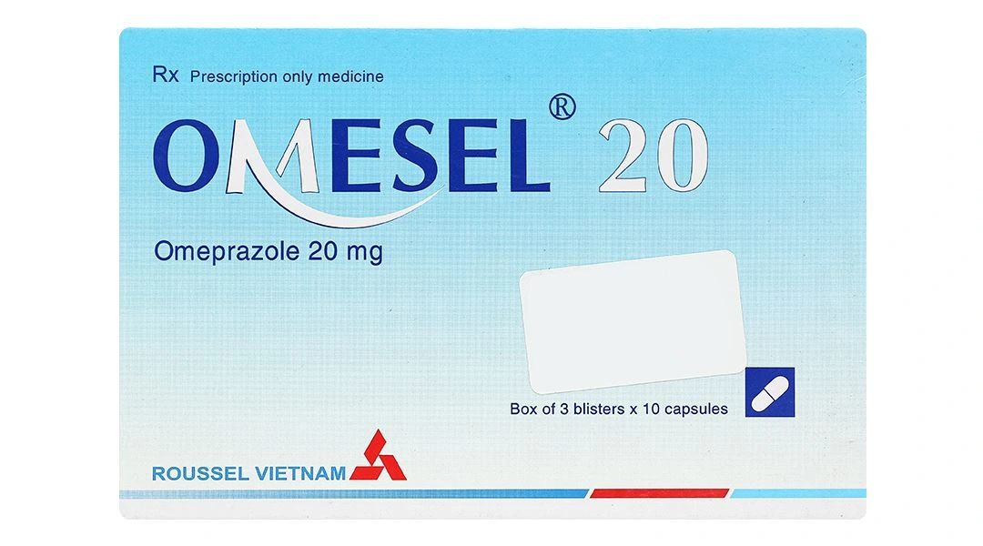 Omesel 20 trị và phòng ngừa tái phát loét dạ dày - ruột (3 vỉ x 10 viên) - 1