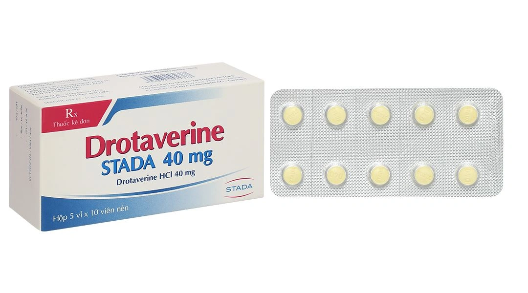 Drotaverine Stada 40mg điều trị triệu chứng co thắt dạ dày (5 vỉ x 10 viên) - 