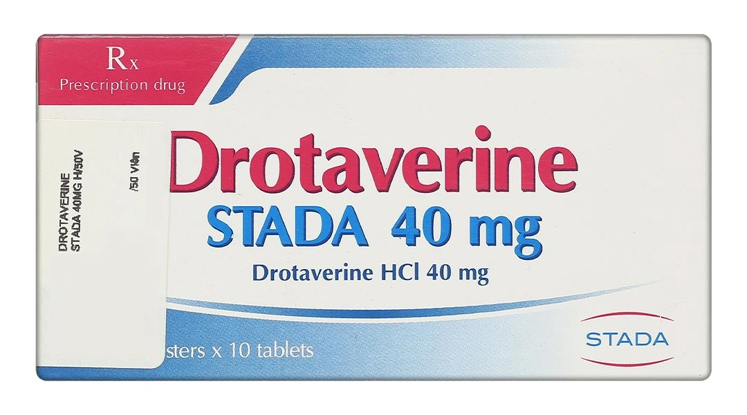 Drotaverine Stada 40mg điều trị triệu chứng co thắt dạ dày (5 vỉ x 10 viên) - 1