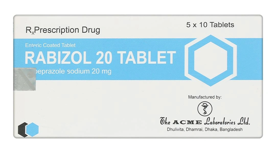 Rabizol 20 tablet điều trị loét dạ dày, tá tràng (5 vỉ x 10 viên) - 1