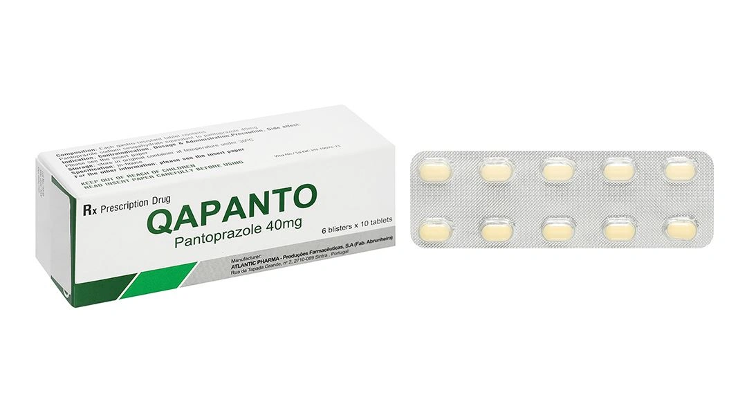Qapanto 40mg trị loét dạ dày, tá tràng (6 vỉ x 10 viên) - 