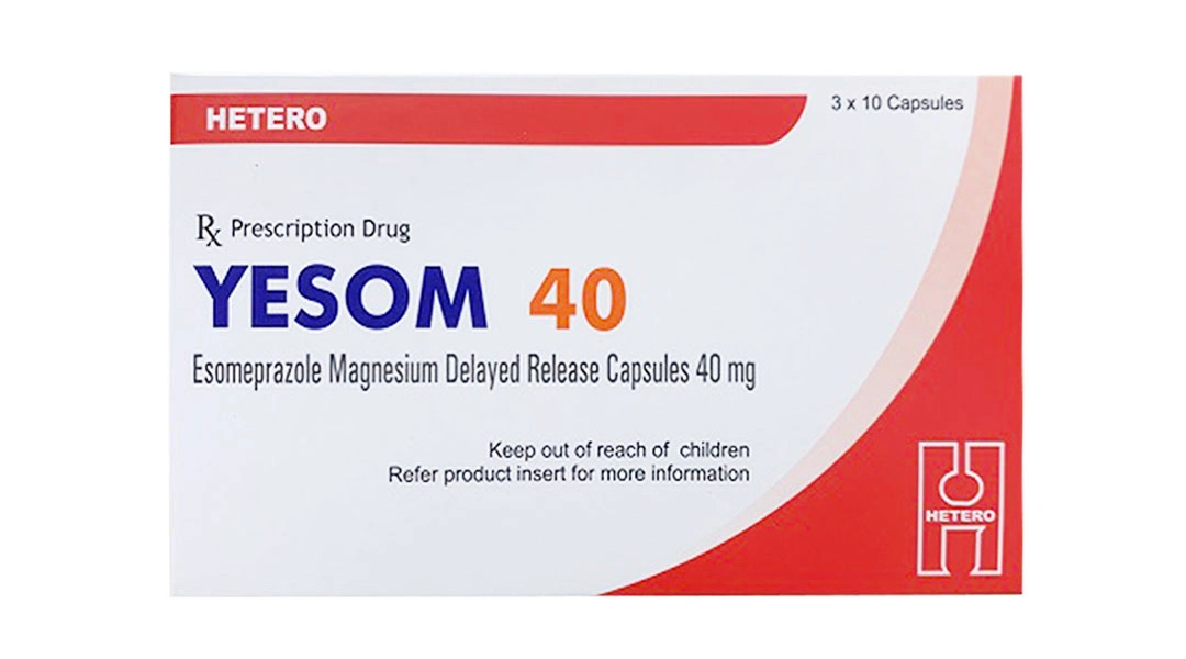 Yesom 40 trị viêm loét dạ dày, tá tràng (3 vỉ × 10 viên) - 