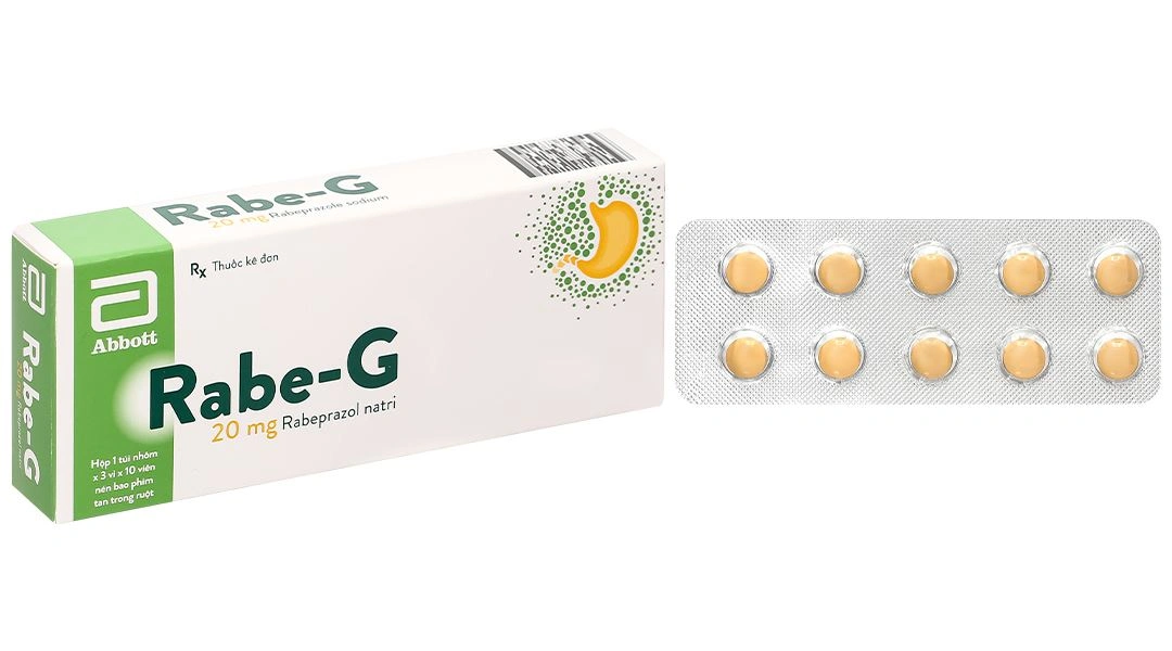Rabe-G 20mg điều trị trào ngược dạ dày - thực quản (3 vỉ x 10 viên) - 