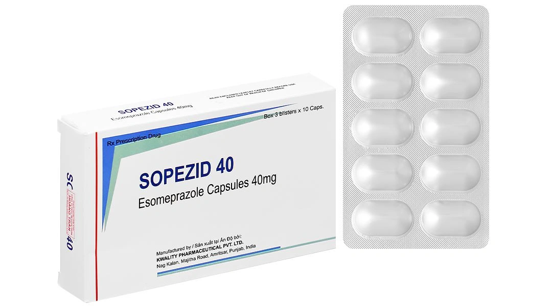 Sopezid 40 điều trị trào ngược dạ dày - thực quản (3 vỉ x 10 viên) - 