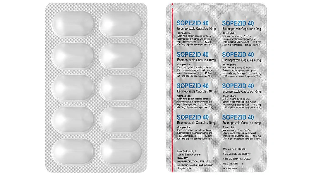 Sopezid 40 điều trị trào ngược dạ dày - thực quản (3 vỉ x 10 viên) - 6