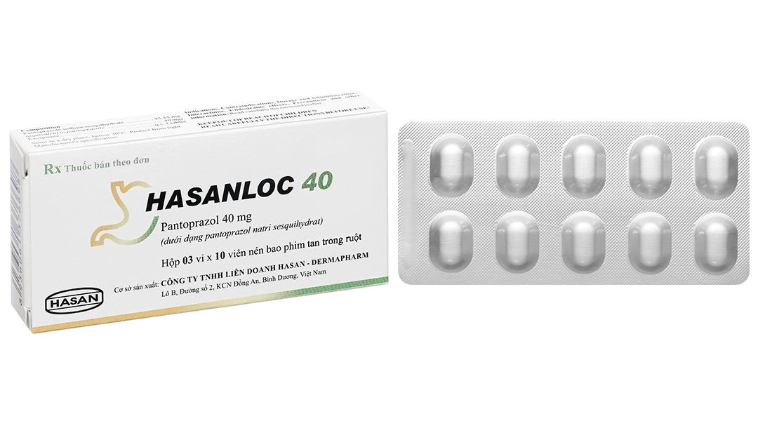Hasanloc 40 điều trị loét dạ dày - tá tràng (3 vỉ x 10 viên) - 