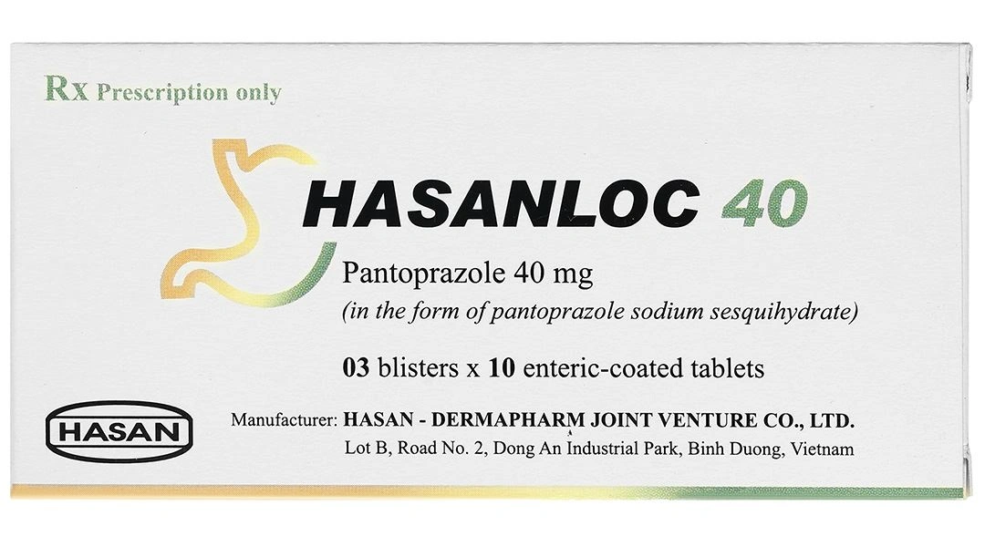 Hasanloc 40 điều trị loét dạ dày - tá tràng (3 vỉ x 10 viên) - 1