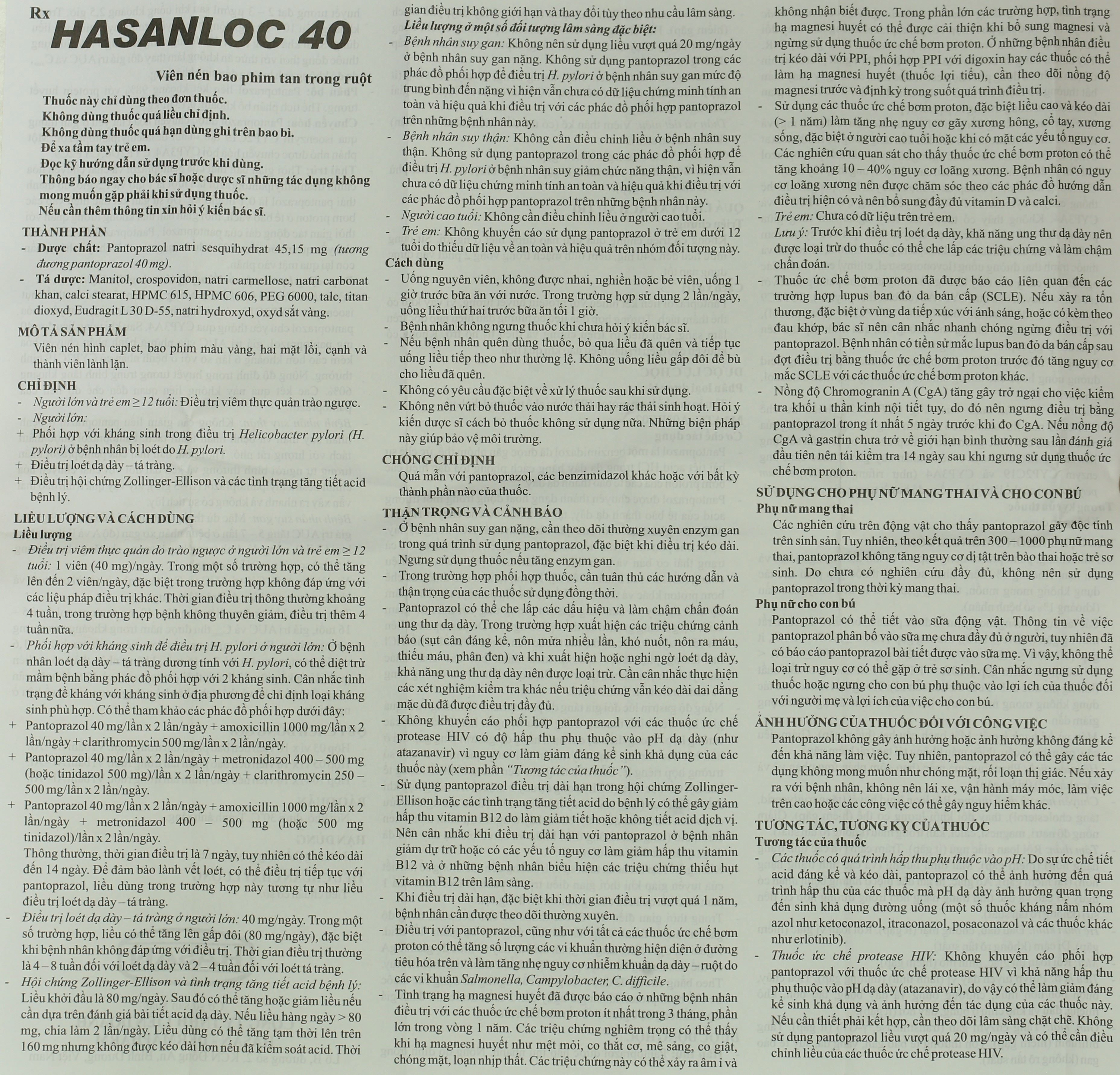 Hasanloc 40 điều trị loét dạ dày - tá tràng (3 vỉ x 10 viên) - 5