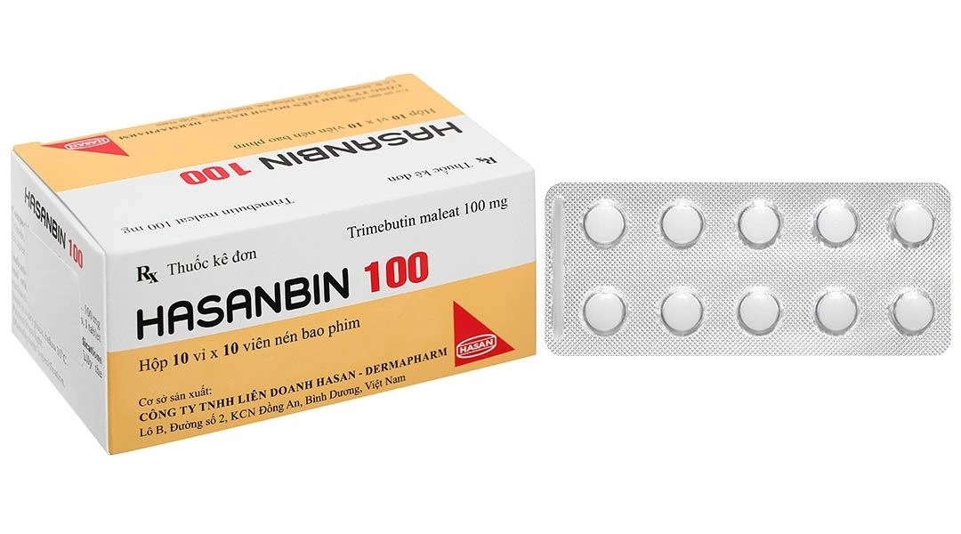 Hasanbin 100 điều trị đau do rối loạn chức năng đường tiêu hóa (10 vỉ x 10 viên) - 
