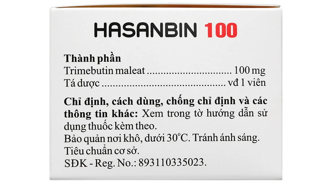 Hasanbin 100 điều trị đau do rối loạn chức năng đường tiêu hóa (10 vỉ x 10 viên) - 3