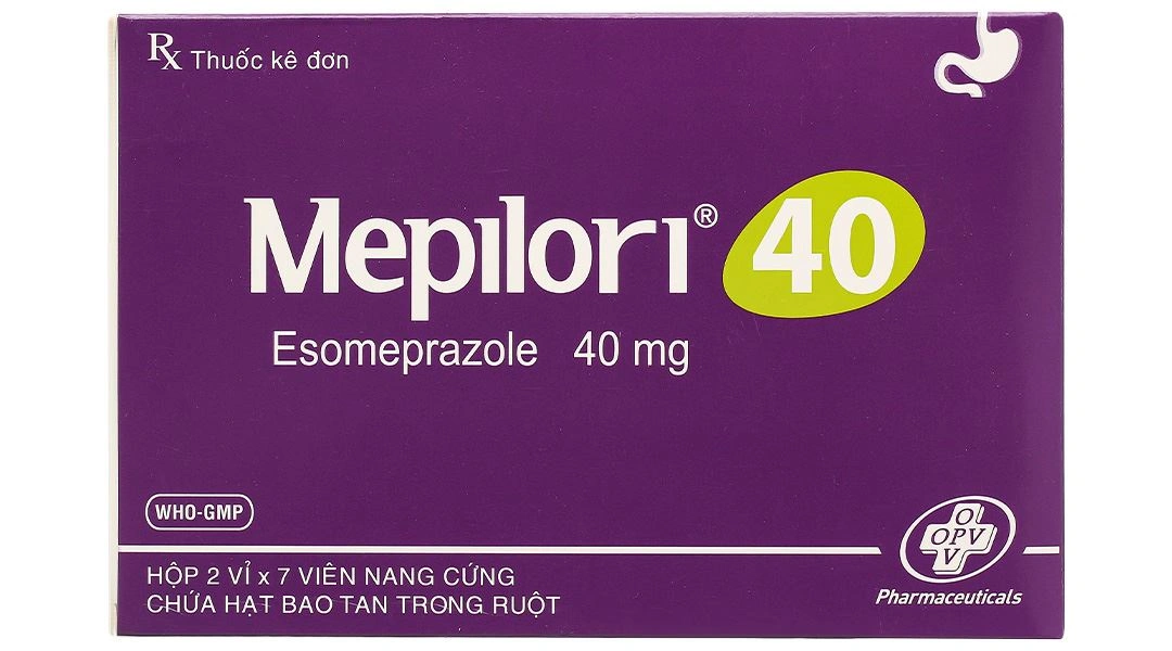 Mepilori 40 điều trị bệnh trào ngược dạ dày, loét dạ dày tá tràng (2 vỉ x 7 viên) - 1