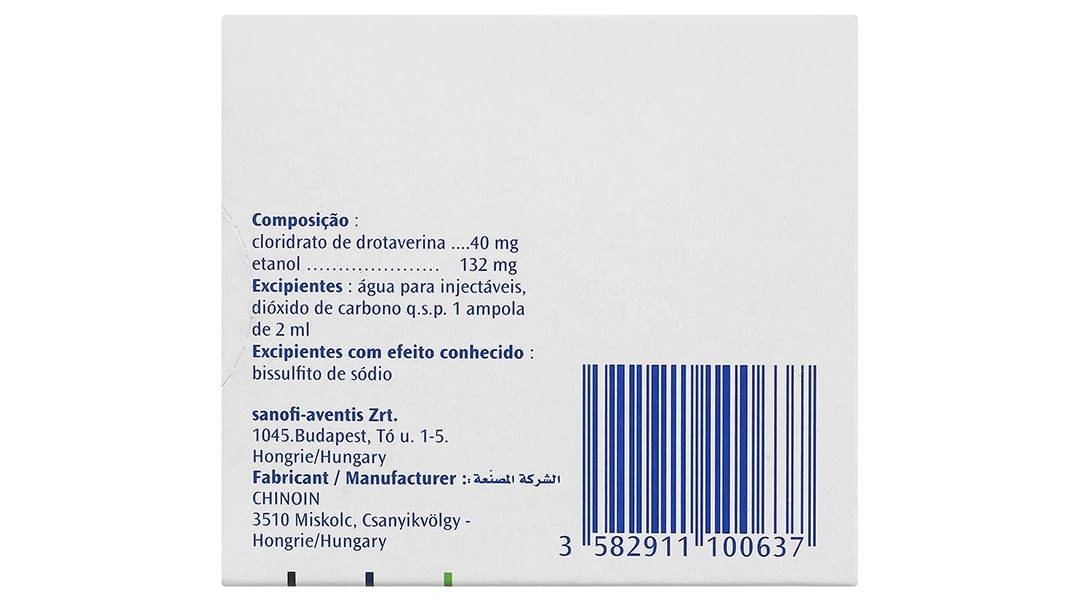Dung dịch tiêm No-Spa 40mg/2ml chống co thắt cơ trơn (25 ống x 2ml) - 2
