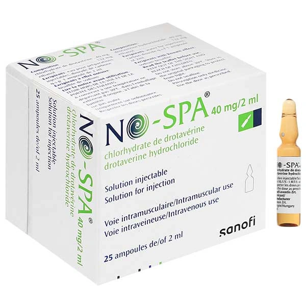 Dung dịch tiêm No-Spa 40mg/2ml chống co thắt cơ trơn