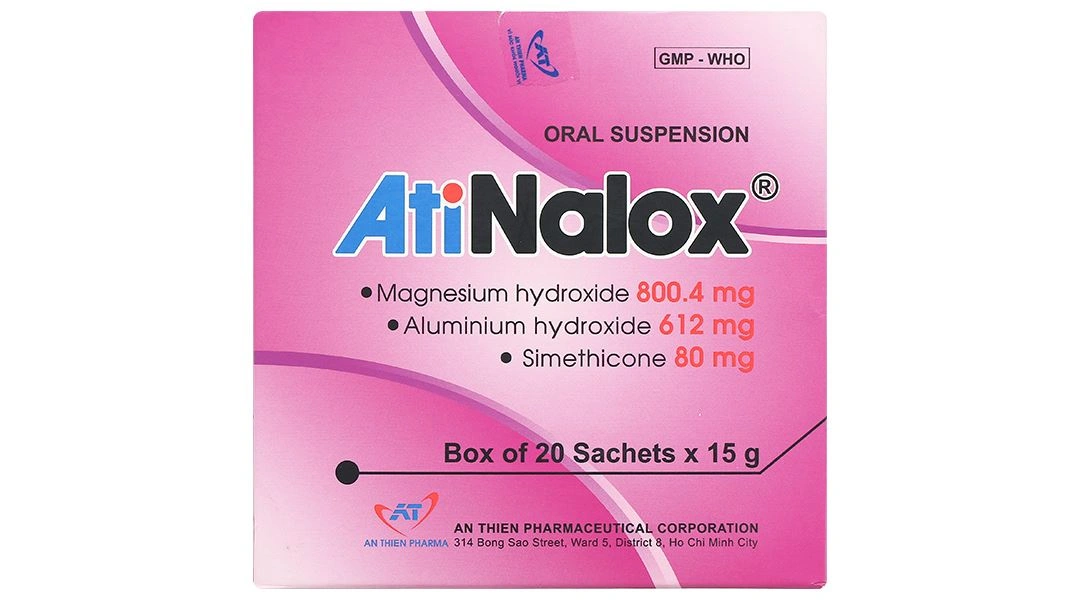 Atinalox 15g điều trị viêm loét dạ dày - tá tràng cấp, mạn tính (20 gói x 15g) - 3