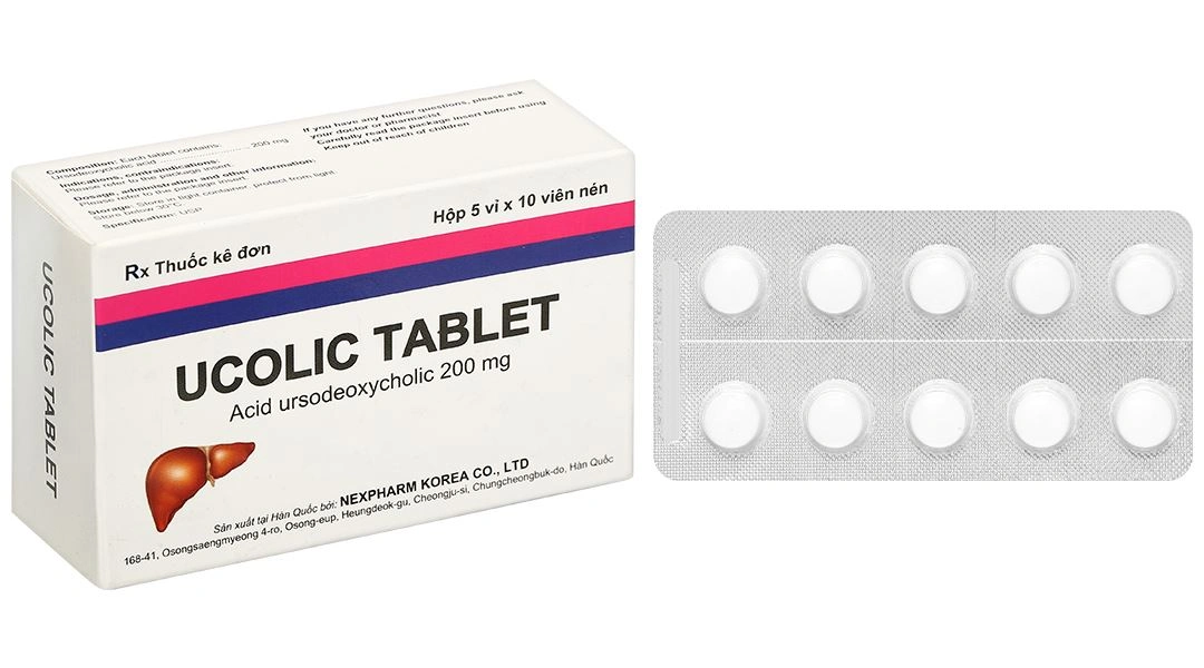 Ucolic Tablet 200mg hỗ trợ điều trị bệnh lý về gan mật (5 vỉ x 10 viên) - 