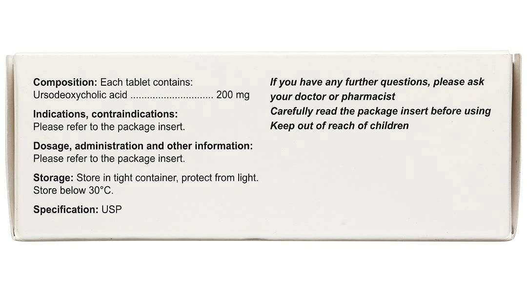Ucolic Tablet 200mg hỗ trợ điều trị bệnh lý về gan mật (5 vỉ x 10 viên) - 4