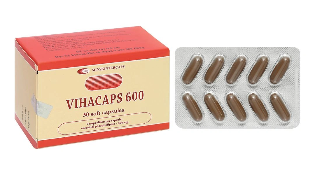 Vihacaps 600 cải thiện các triệu chứng bệnh lý gan (5 vỉ x 10 viên) - 
